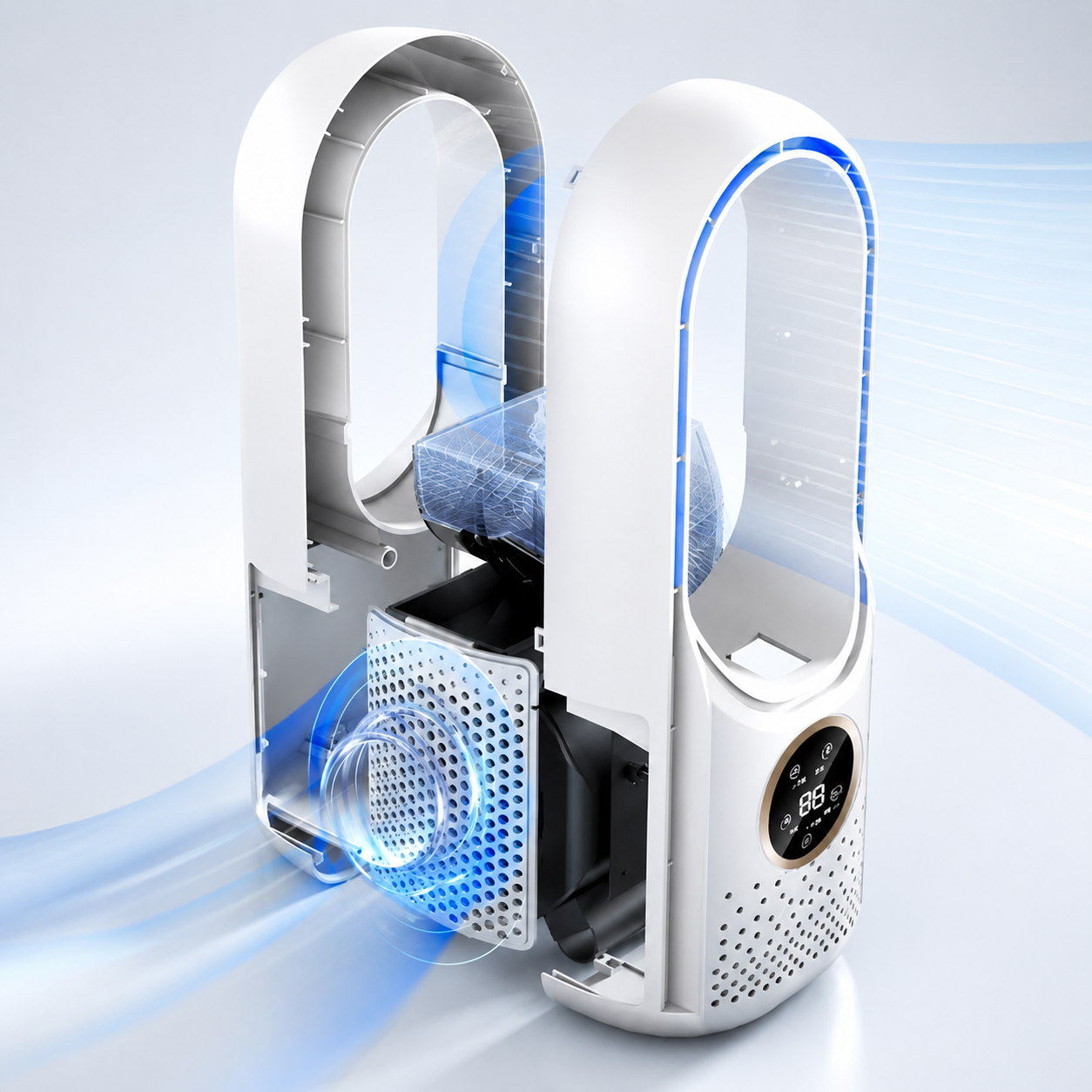 Portable Air Conditioner Compact Bladeless Quiet