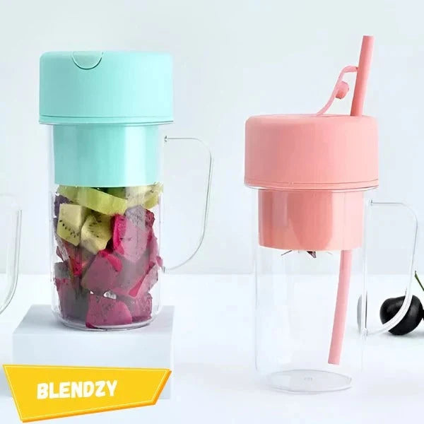 Portable Blender Battery-Powered Glass Bottle & Stainless Steel Blades