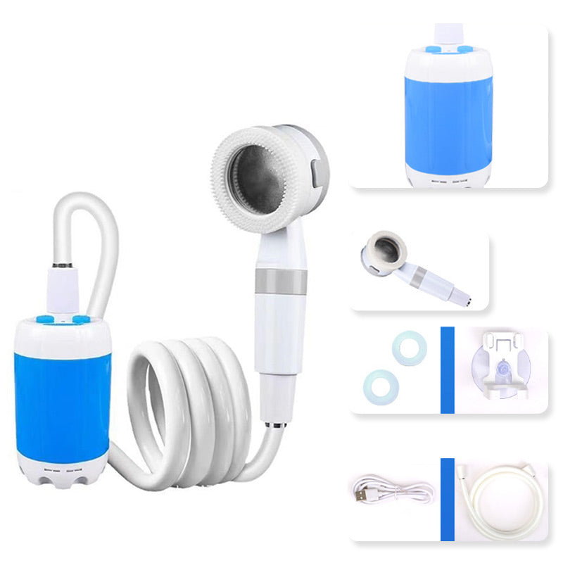 Portable Camping Shower Rechargeable Waterproof Dual Spray Modes