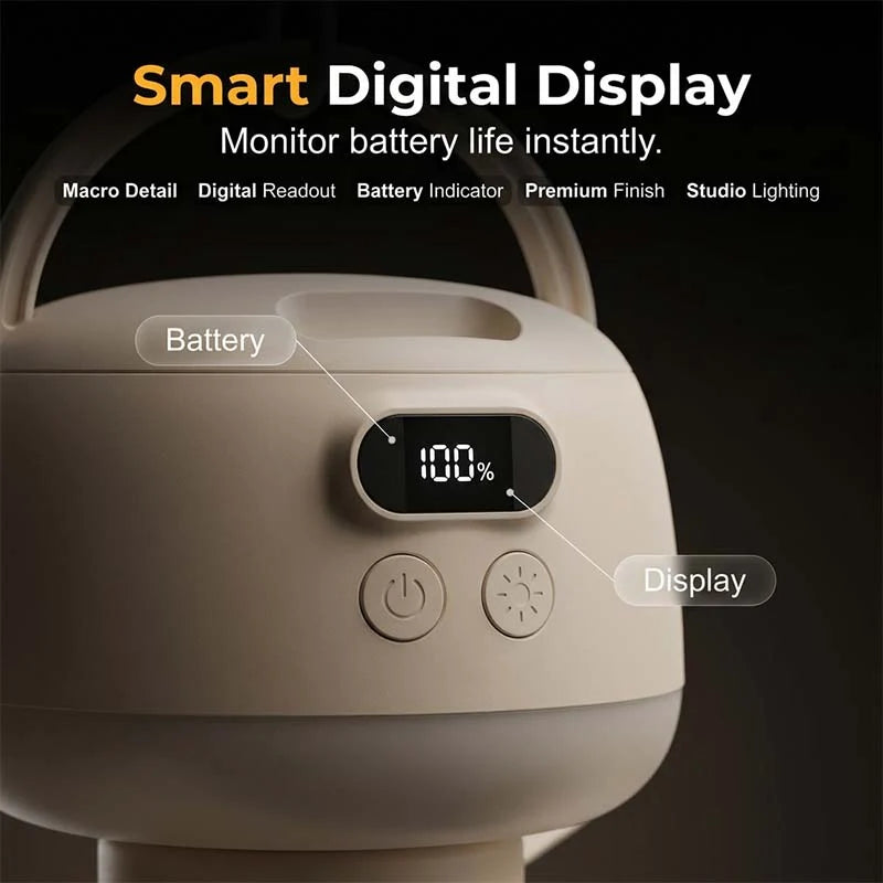 Portable Ceiling Fan Rechargeable LED Light Ultra-Quiet