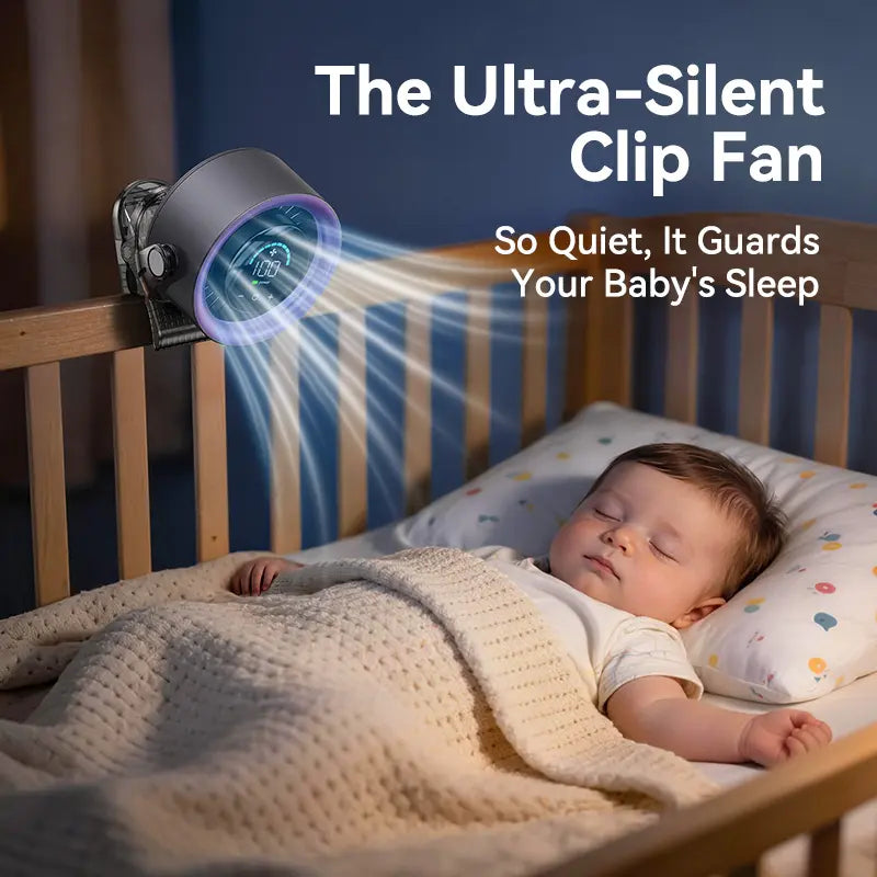 Portable Clip Fan 3-In-1 Rechargeable 12-Hour Runtime