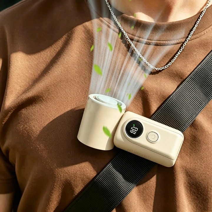 Portable Clip Fan USB Rechargeable LED Battery Indicator