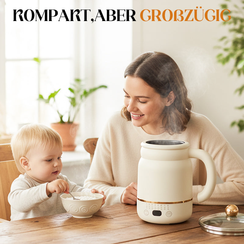 Portable Electric Mug Ceramic Nonstick Adjustable Temp Control