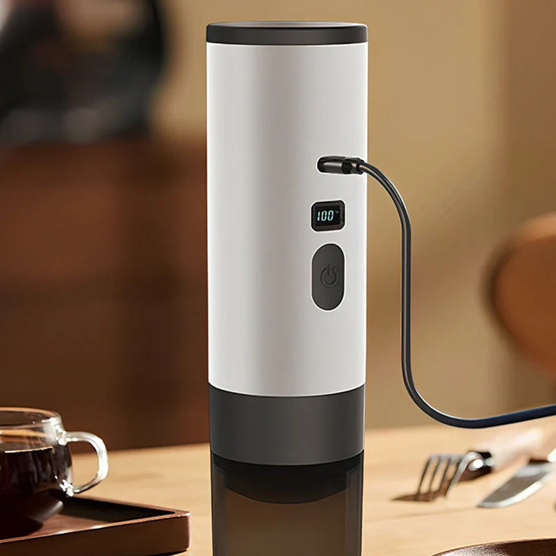 Portable Espresso Machine Battery Powered USB-C Charging LCD Display