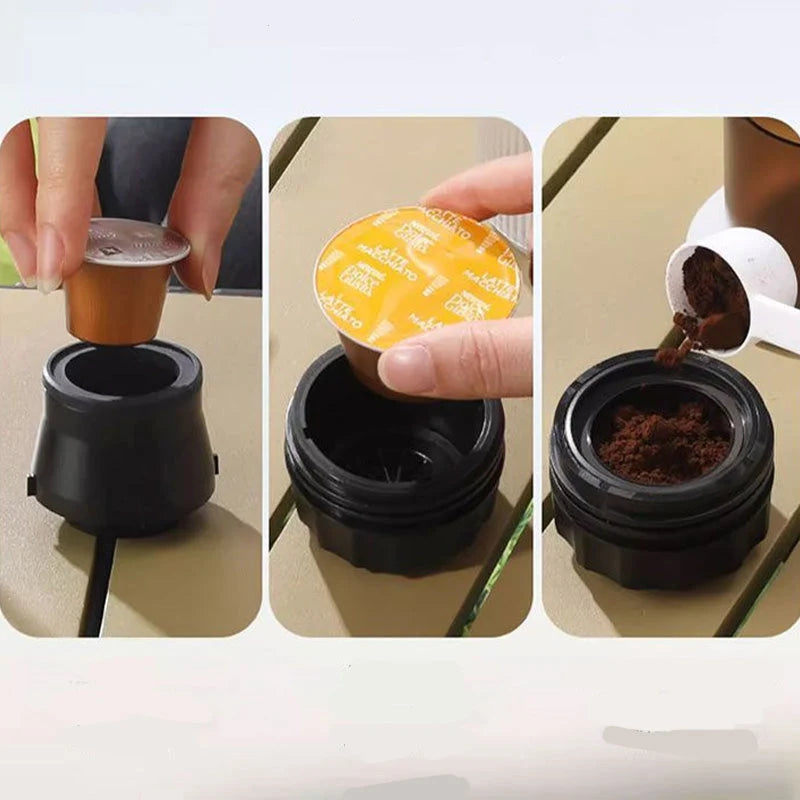 Portable Espresso Machine Battery Powered USB-C Charging LCD Display