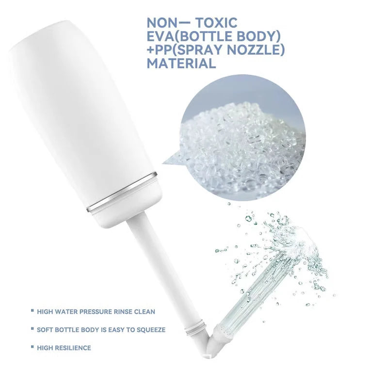 Portable Handheld Bidet 400ml Attachable Angled Nozzle