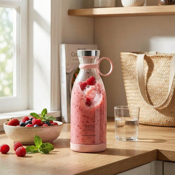 Portable Juice Blender Compact Glass Bottle USB Rechargeable