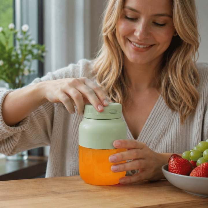 Portable Smoothie Blender USB-C Rechargeable Stainless Steel Blades