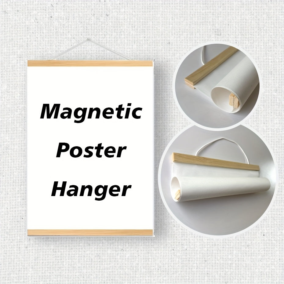 Poster Hanger Magnetic Recycled Teak Tool-Free