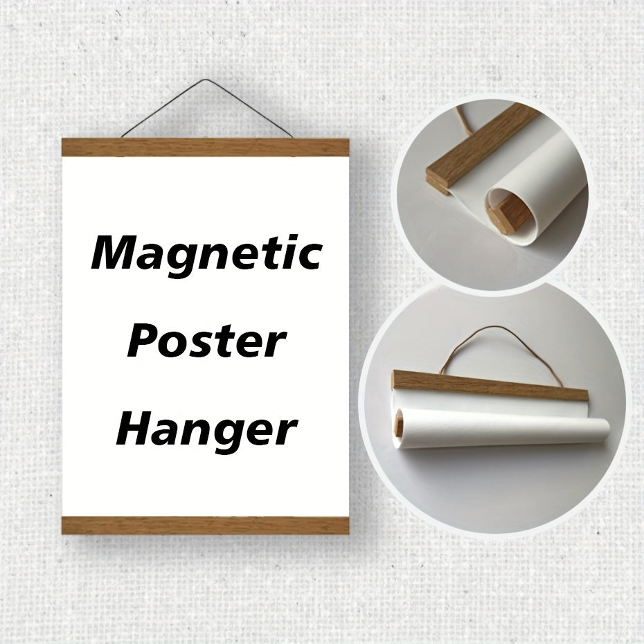 Poster Hanger Magnetic Recycled Teak Tool-Free