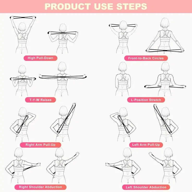 Posture Correction Band Figure-8 Strengthens Shoulders & Upper Back