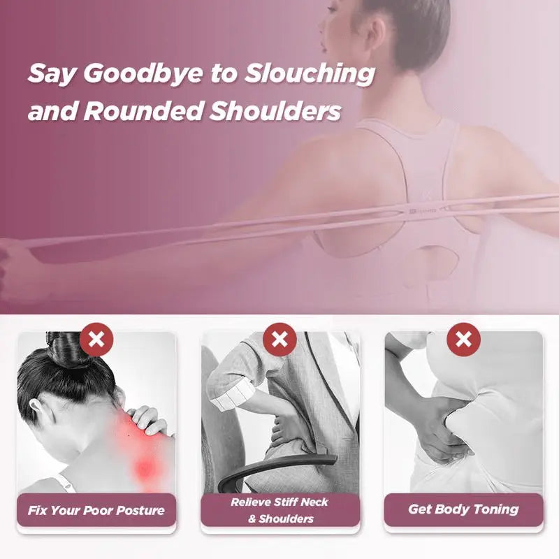 Posture Correction Band Figure-8 Strengthens Shoulders & Upper Back