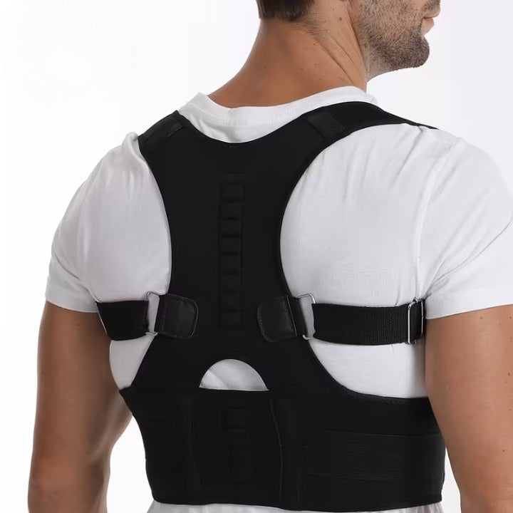 Posture Corrector Adjustable Straps Integrated Magnets Breathable Slim Design