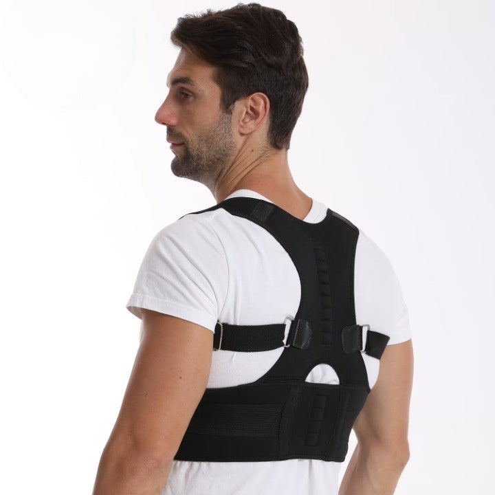 Posture Corrector Adjustable Straps Integrated Magnets Breathable Slim Design