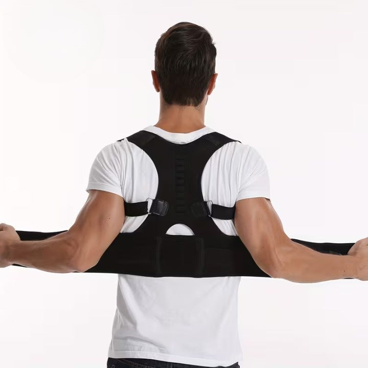 Posture Corrector Adjustable Straps Integrated Magnets Breathable Slim Design
