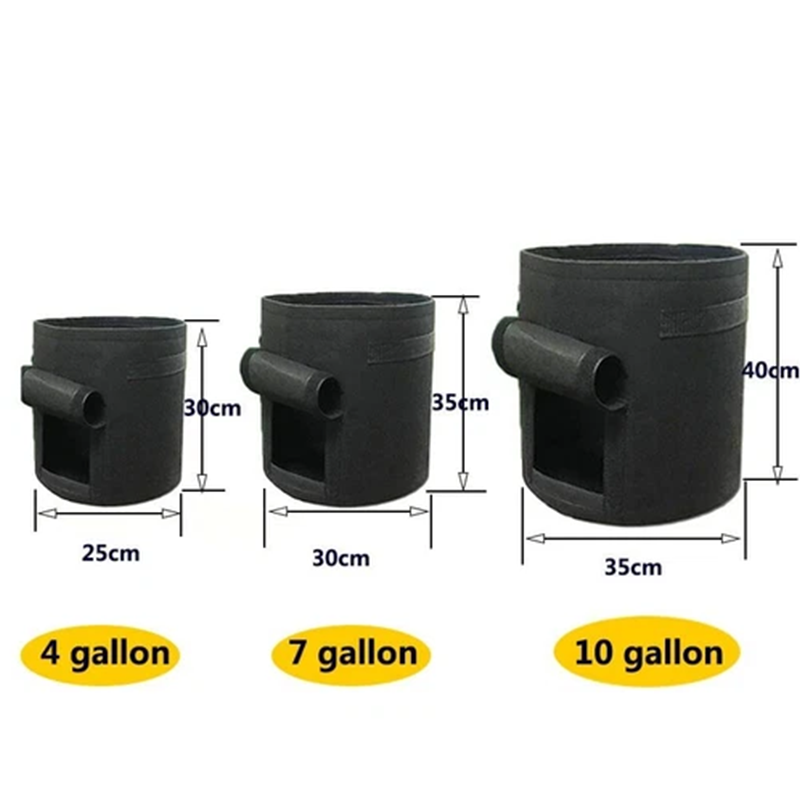 Potato Grow Bag Breathable Non-Woven Harvest Window Reinforced Handles