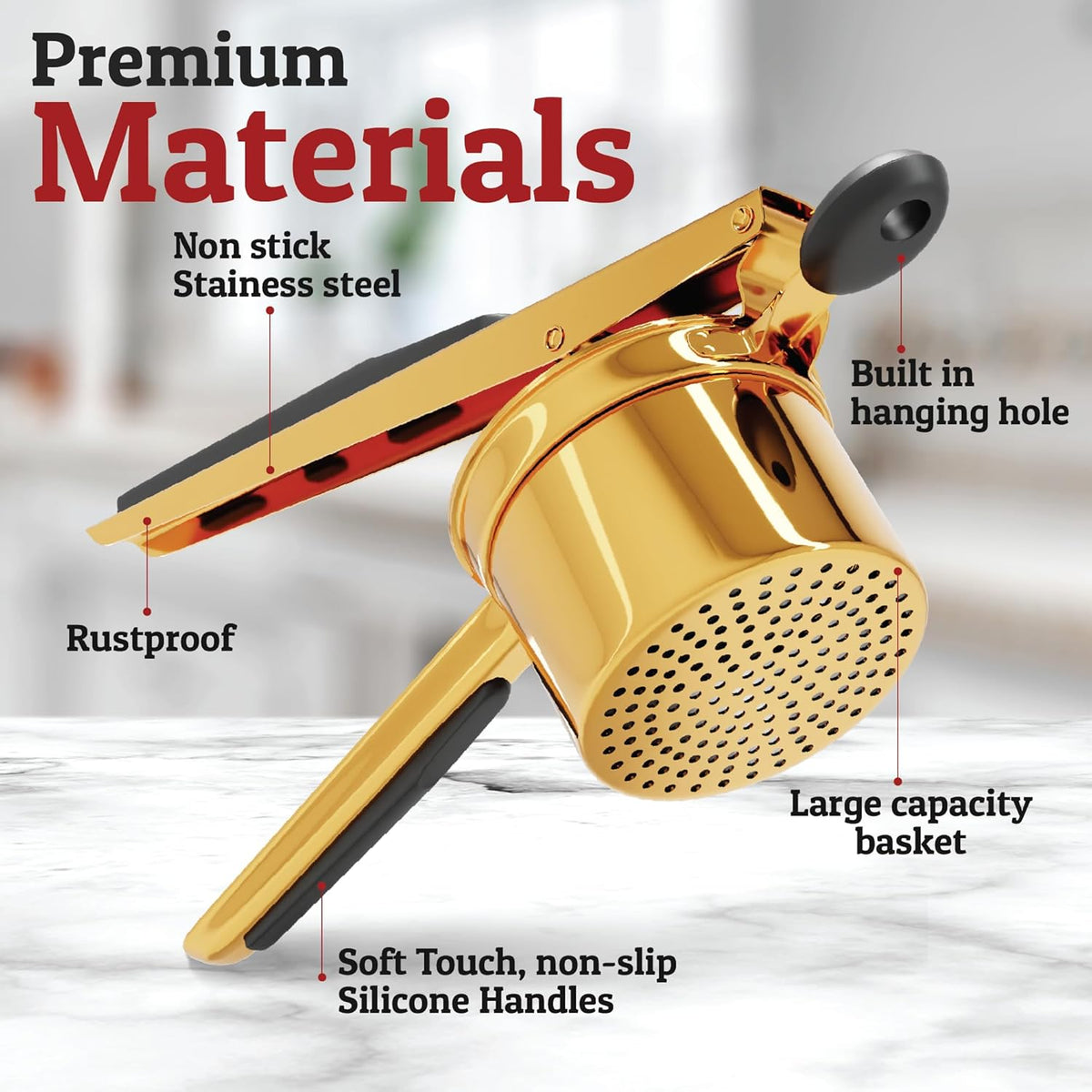 Potato Ricer Stainless Steel Lump-Free 440 ml Capacity