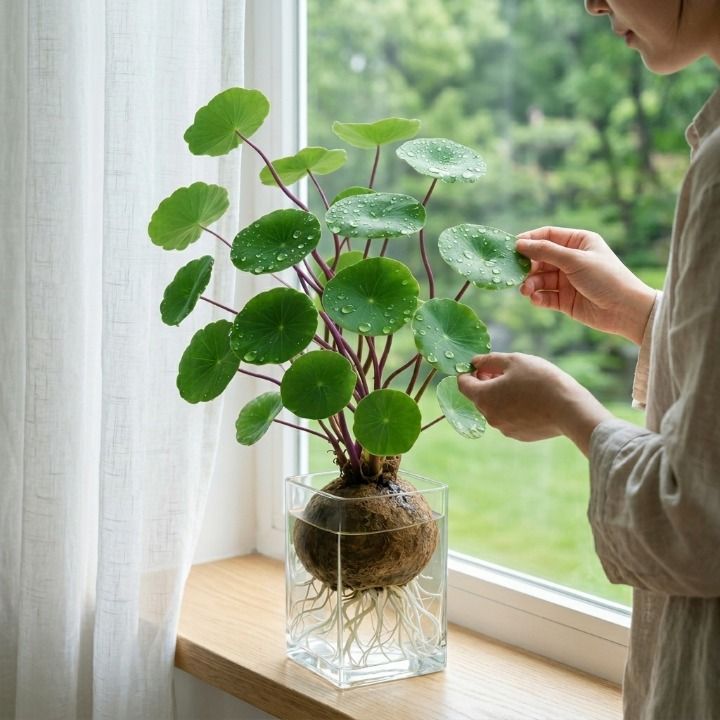 Potted Plant Stephania Erecta Decorative Caudex Easy Care