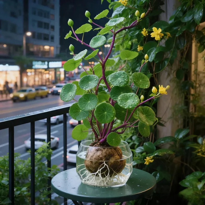 Potted Plant Stephania Erecta Decorative Caudex Easy Care