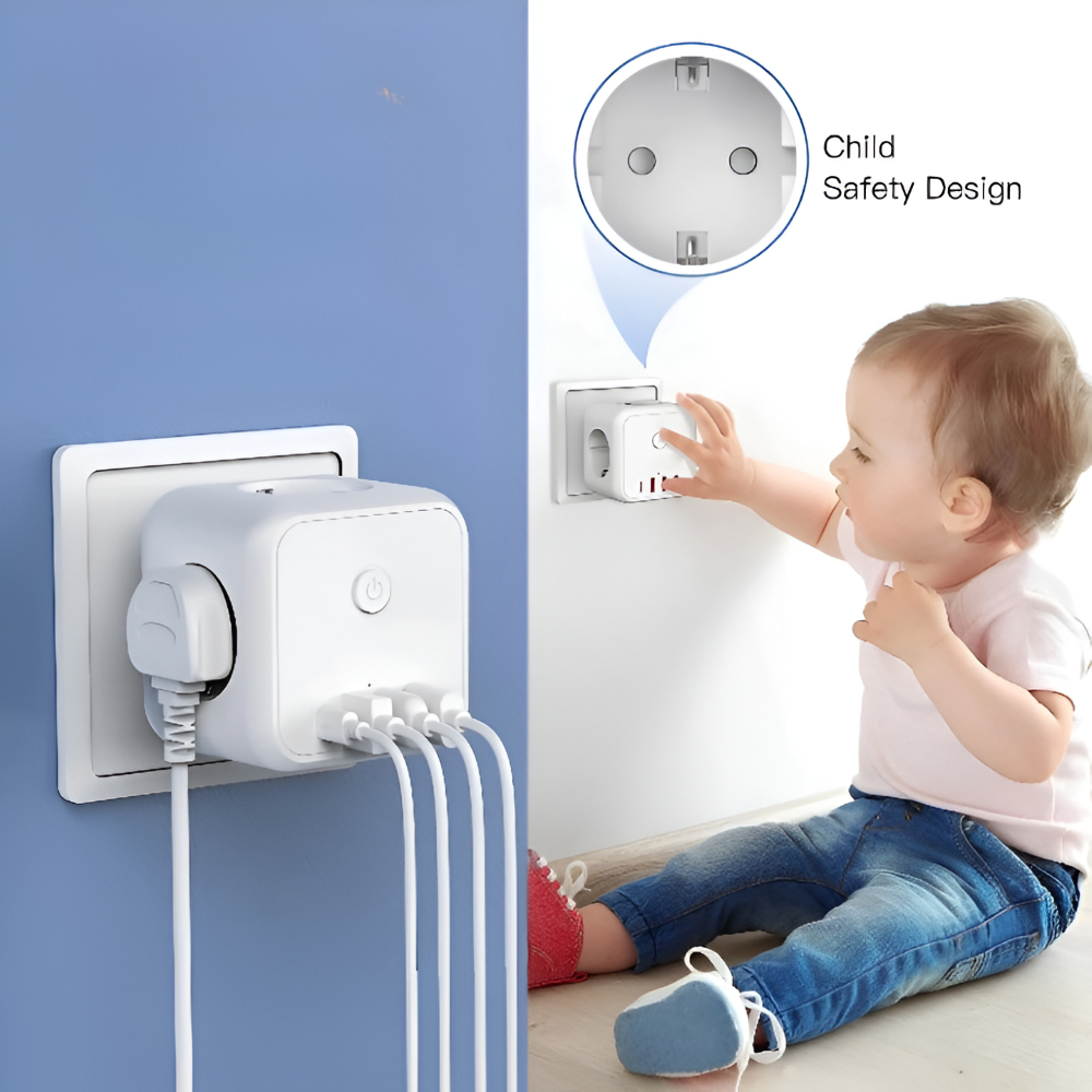 Power Strip Cube 7-in-1 Surge Protection & USB-C