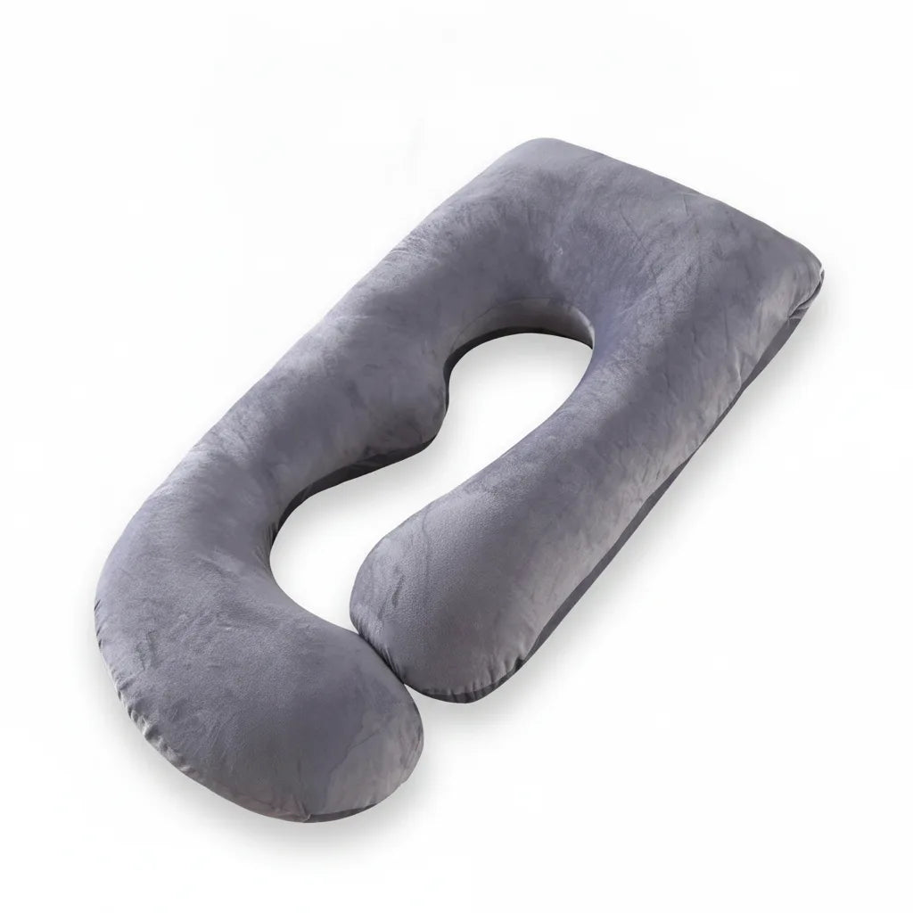 Pregnancy Pillow G-Shape Full-Body Support Removable Velour Cover