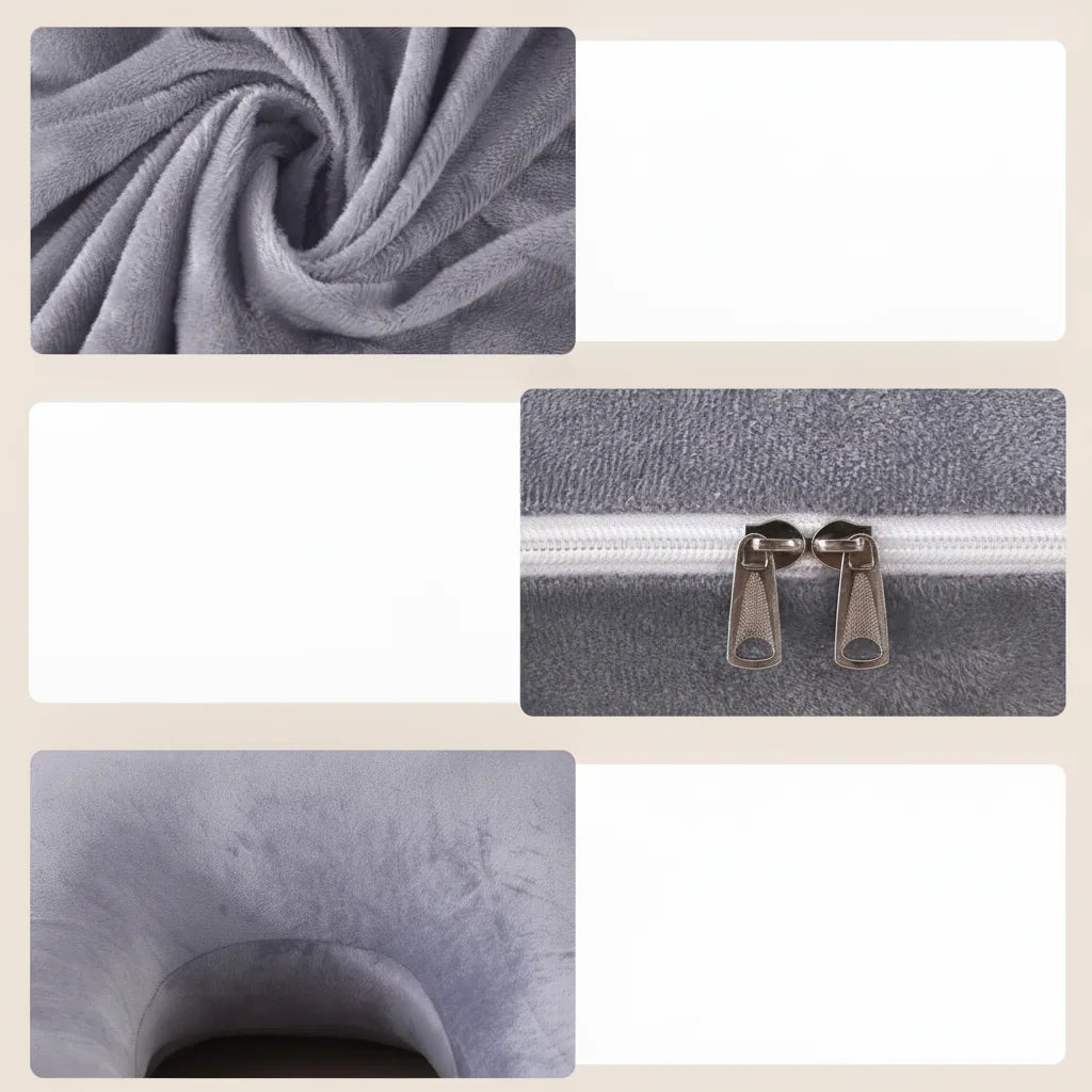 Pregnancy Pillow G-Shape Full-Body Support Removable Velour Cover