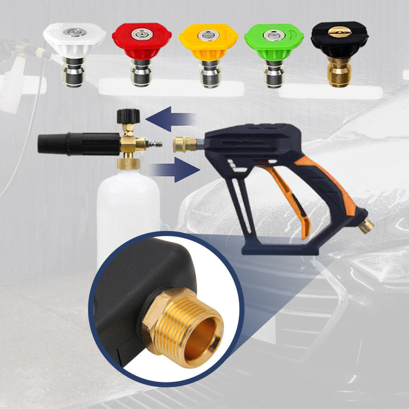 Pressure Washer Nozzle Ergonomic Handle Corrosion-Resistant Stainless Steel