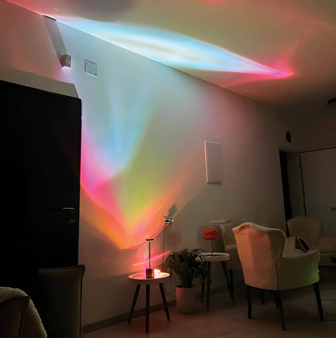 Prism Projection Light Cut Crystal Lens USB Powered