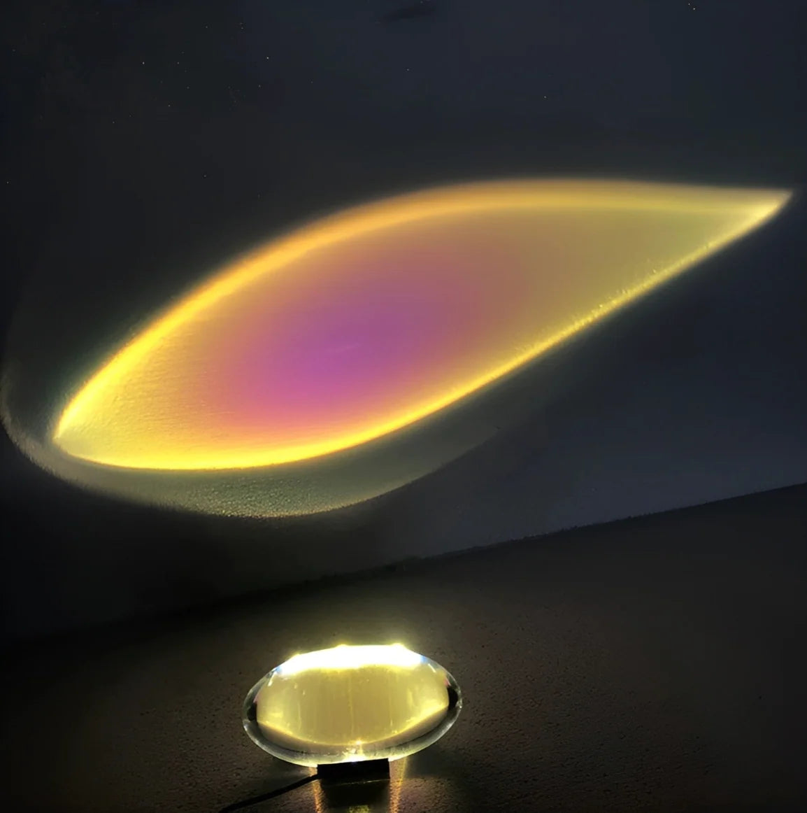 Prism Projection Light Cut Crystal Lens USB Powered
