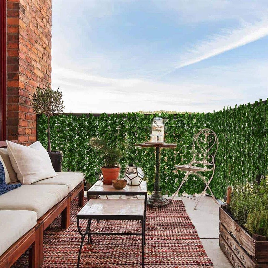 Privacy Screen Dense Leaf Coverage UV-Resistant & Easy Install