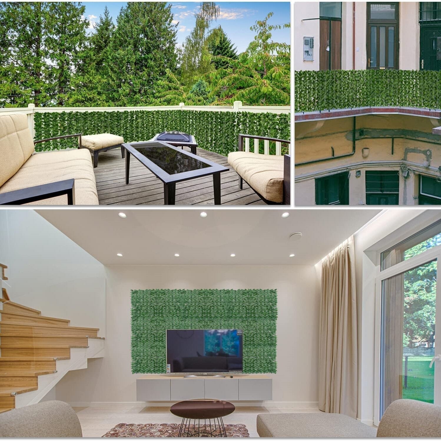 Privacy Screen Dense Leaf Coverage UV-Resistant & Easy Install