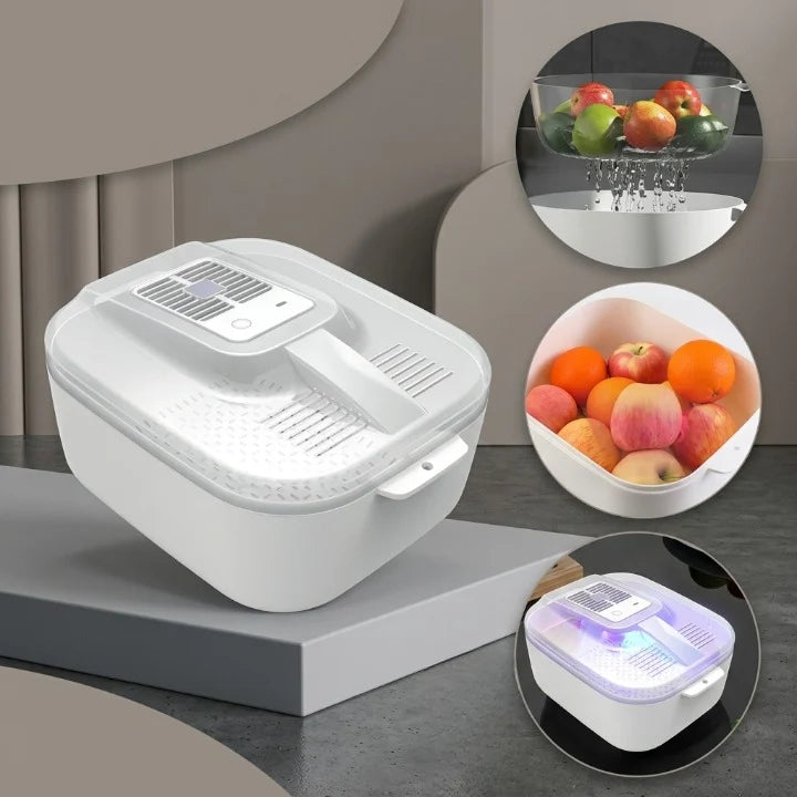 Produce Washing Container Removable Draining Basket Stackable BPA-Free