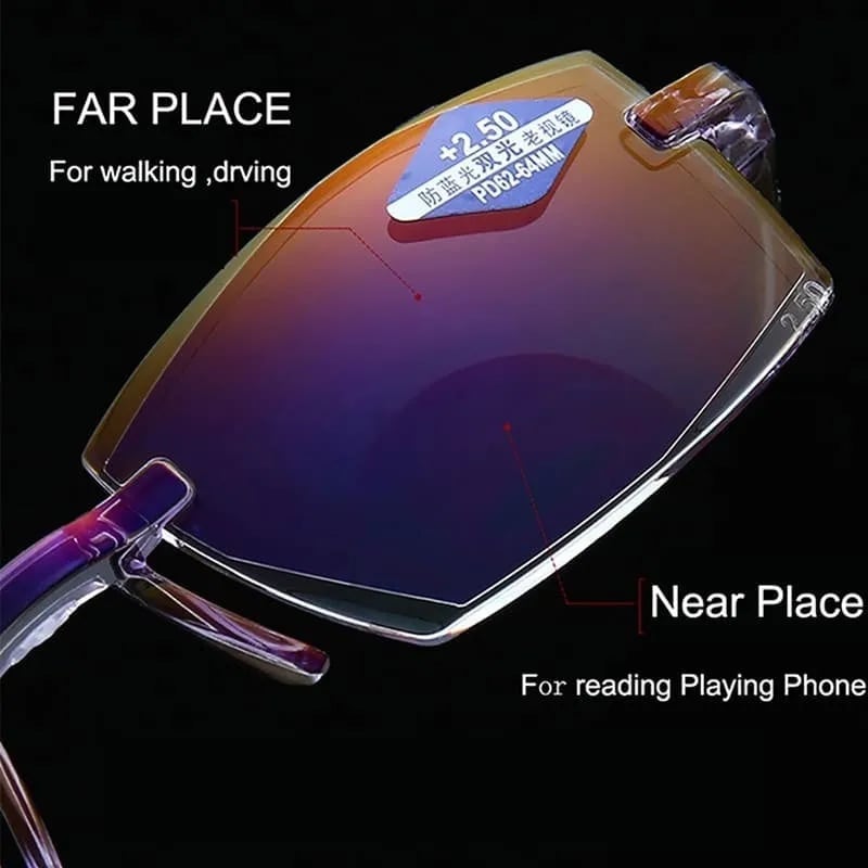 Progressive Glasses Blue Light Protection Lightweight TR90 Frame