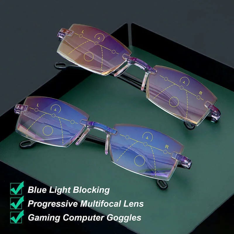Progressive Glasses Blue Light Protection Lightweight TR90 Frame
