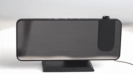 Projection Alarm Clock LED Mirror 180 Degree Projector