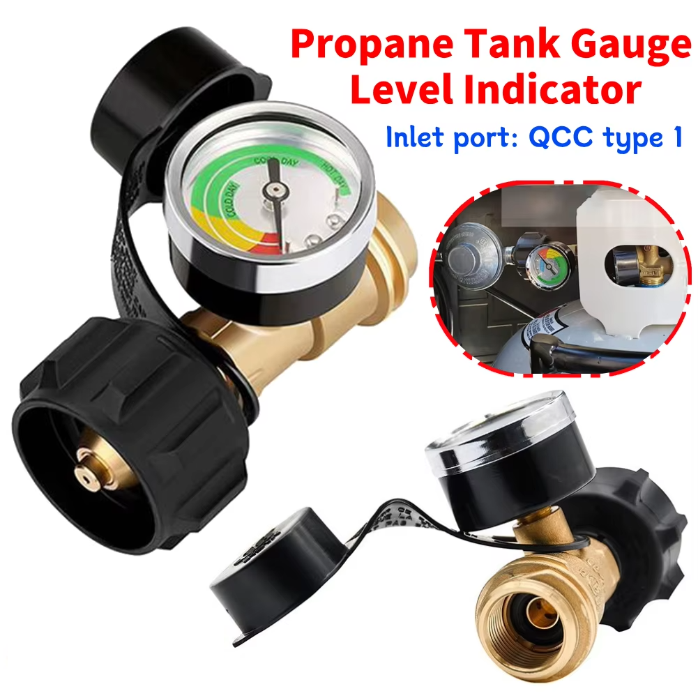 Propane Tank Gauge Color-Coded Level Leak Detector