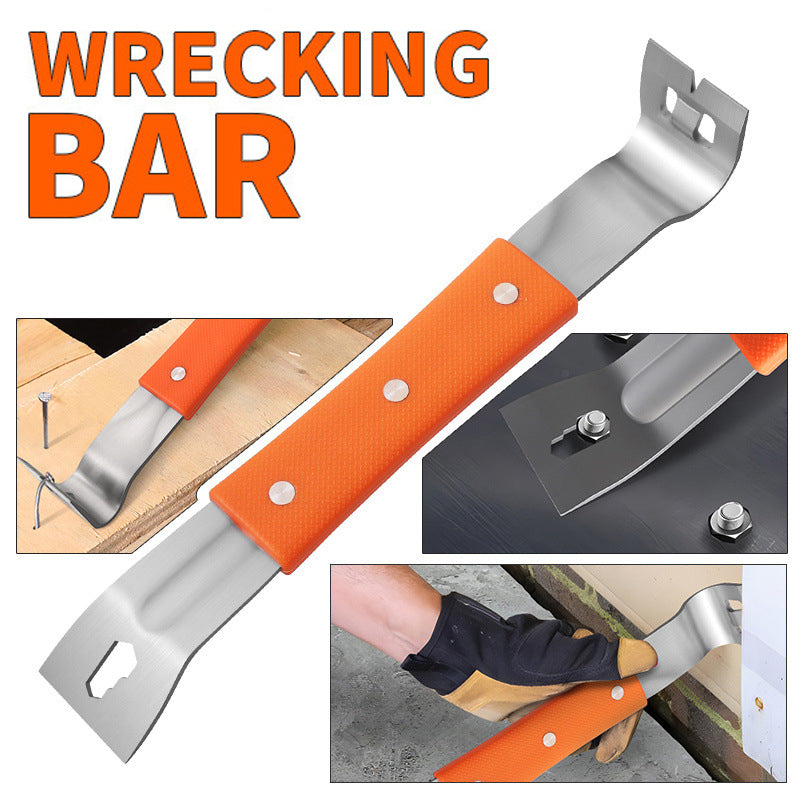 Pry Bar Stainless Steel Nail Puller & Screwdriver