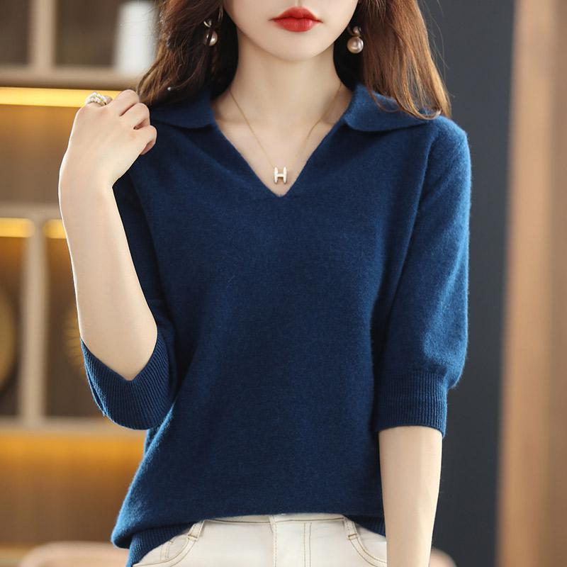 Pullover Classic Crew Neck Merino Wool & Cashmere