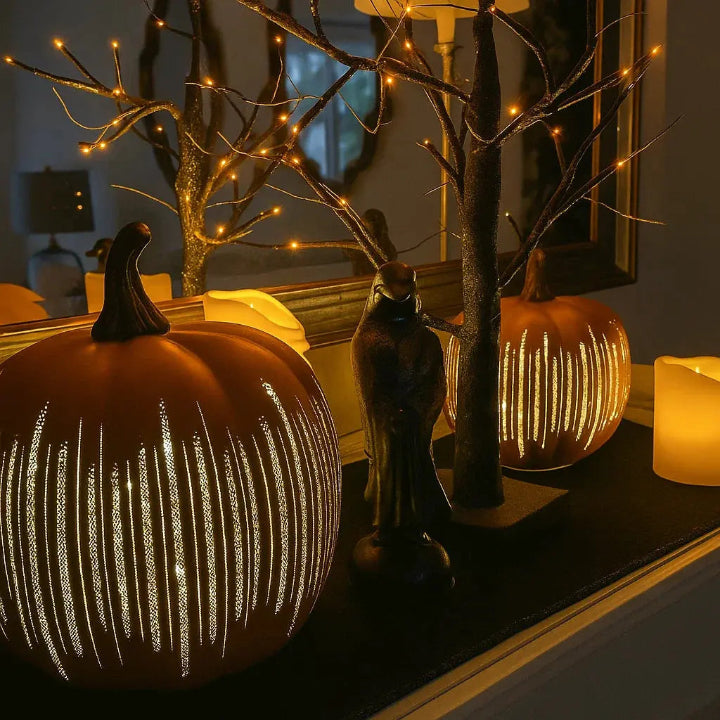 Pumpkin Lamp Sparkling LED 6-Hour Timer