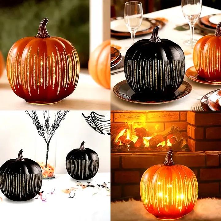 Pumpkin Lamp Sparkling LED 6-Hour Timer