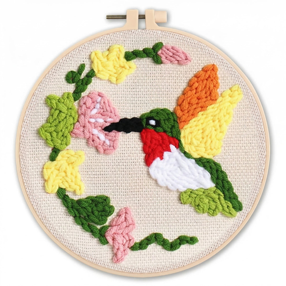 Punch Needle Embroidery Kit Beginner-Friendly Complete Set 17 Patterns