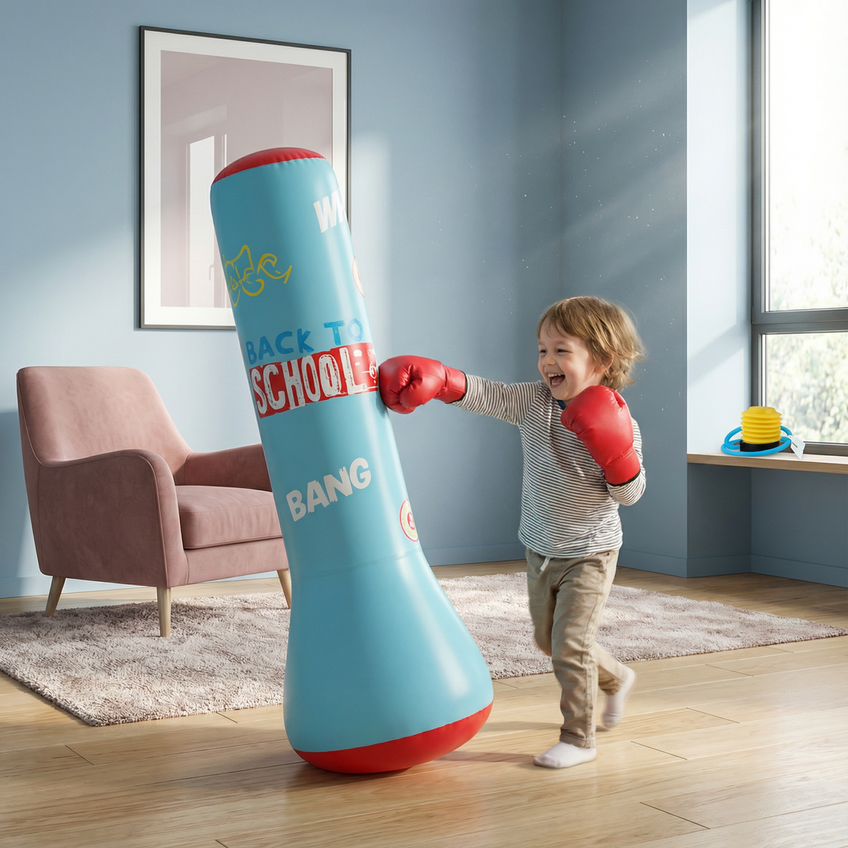 Punching Bag Kids Inflatable Shock-Absorbing Water-Fillable Base