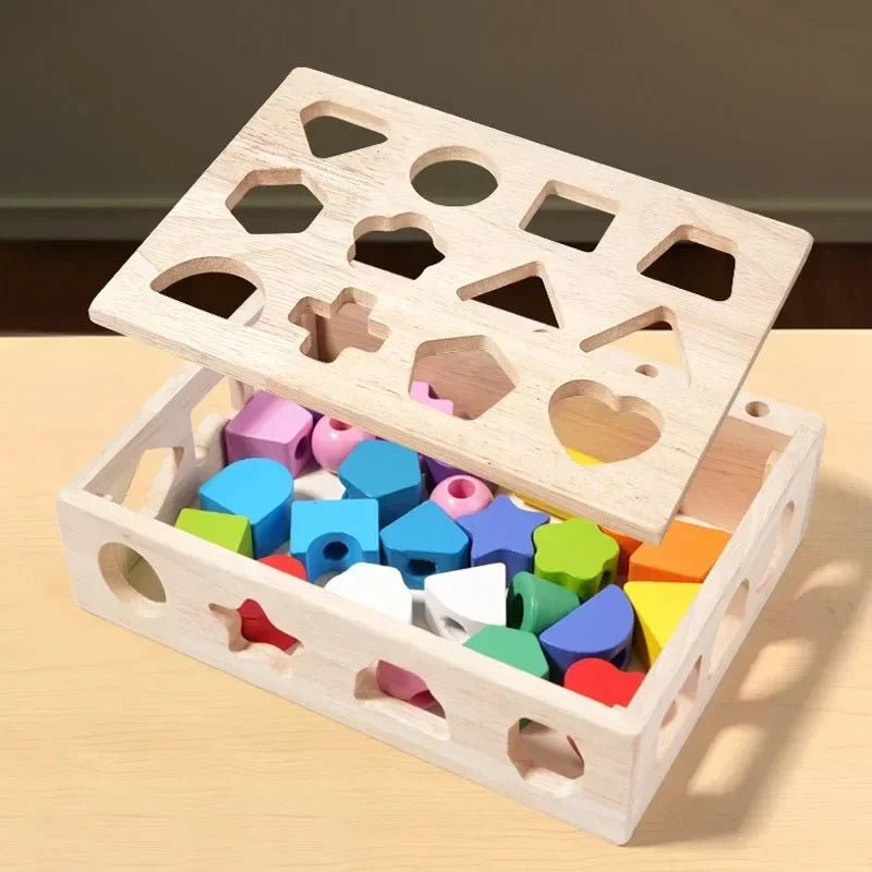 Puzzle Blocks Interactive Problem-Solving Portable Playset