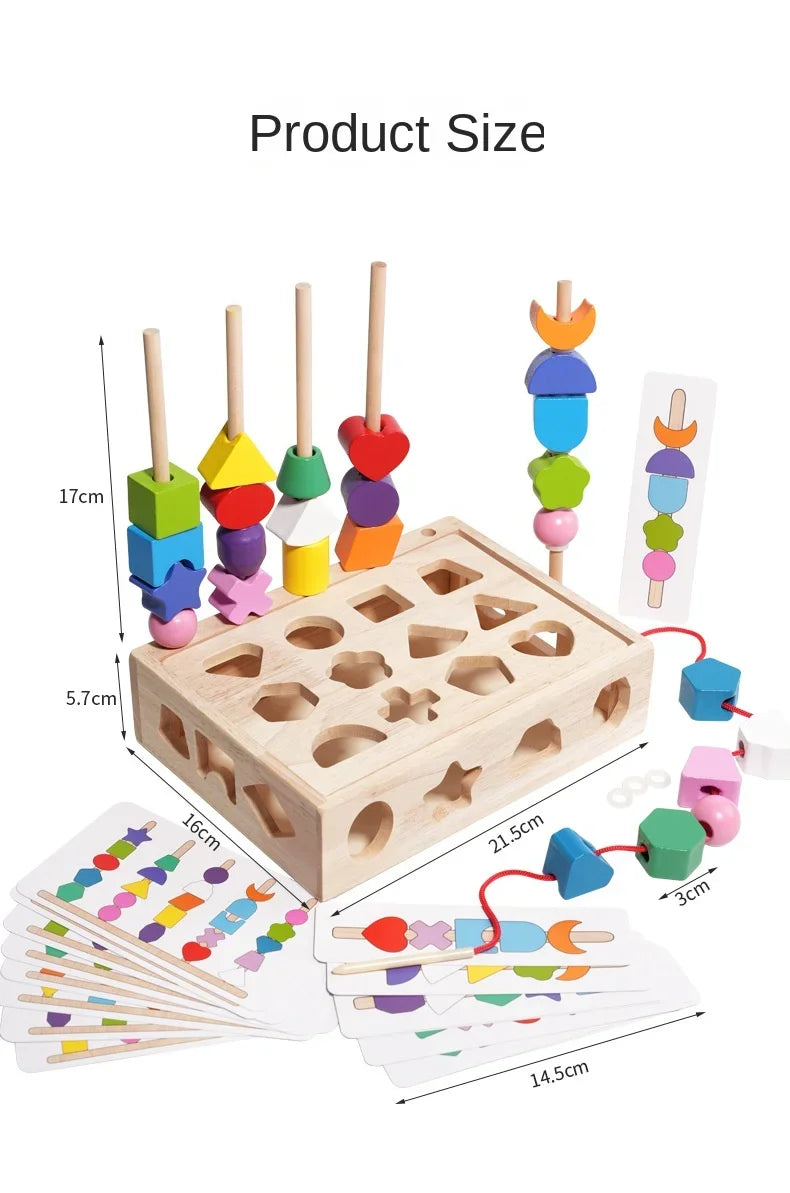 Puzzle Blocks Interactive Problem-Solving Portable Playset