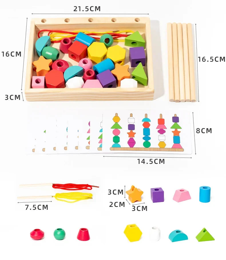 Puzzle Blocks Interactive Problem-Solving Portable Playset