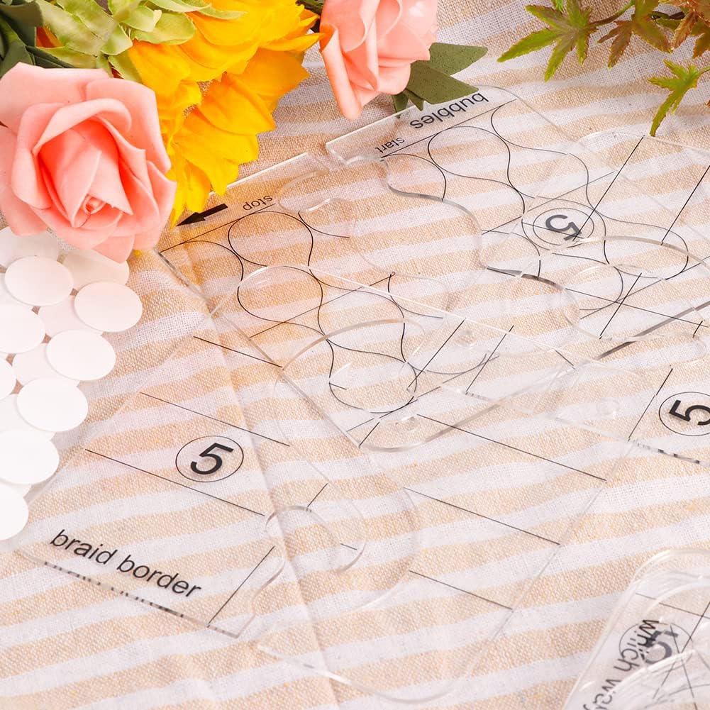 Quilting Template Set 11 Piece Clear Acrylic Precise Alignment