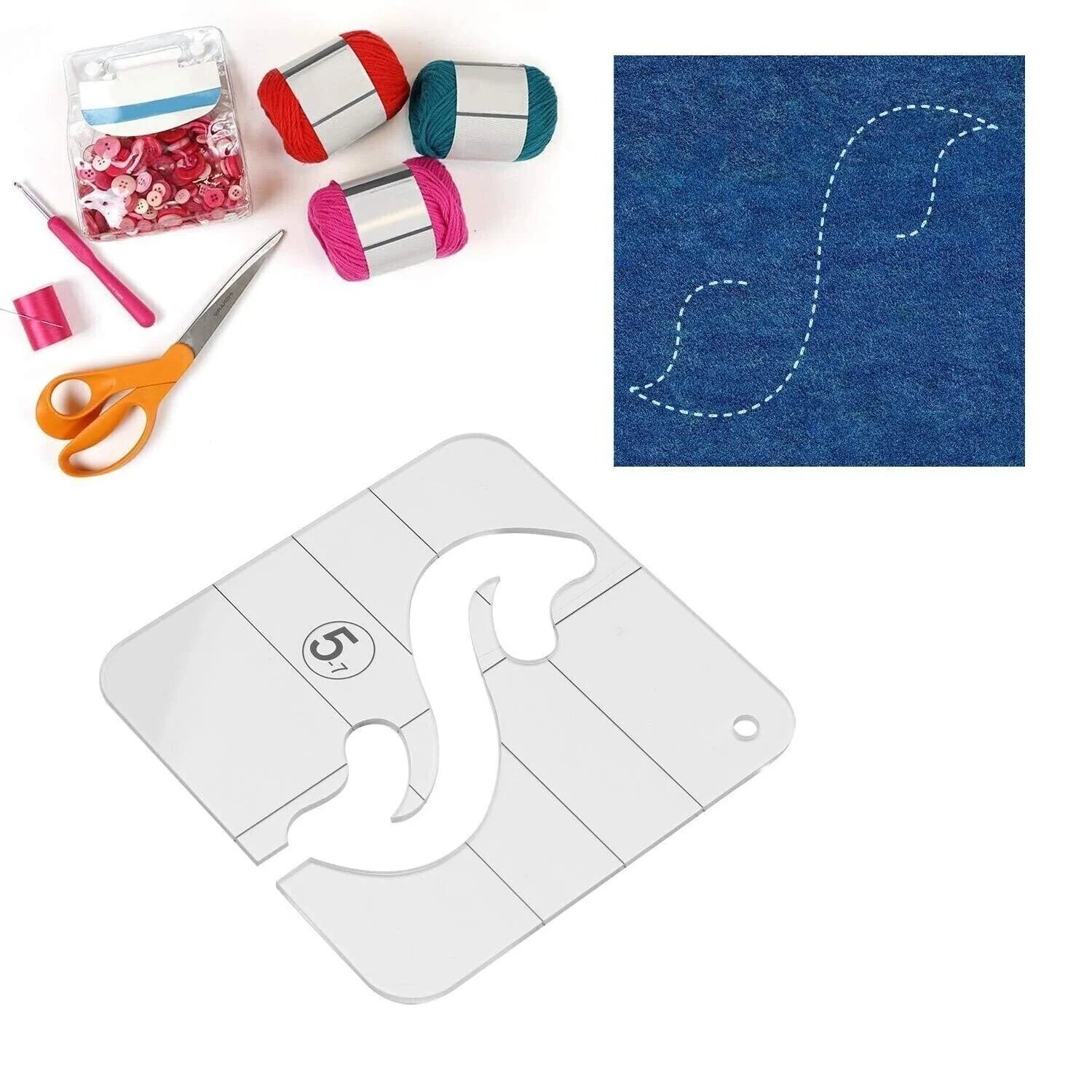 Quilting Template Set 11 Piece Clear Acrylic Precise Alignment
