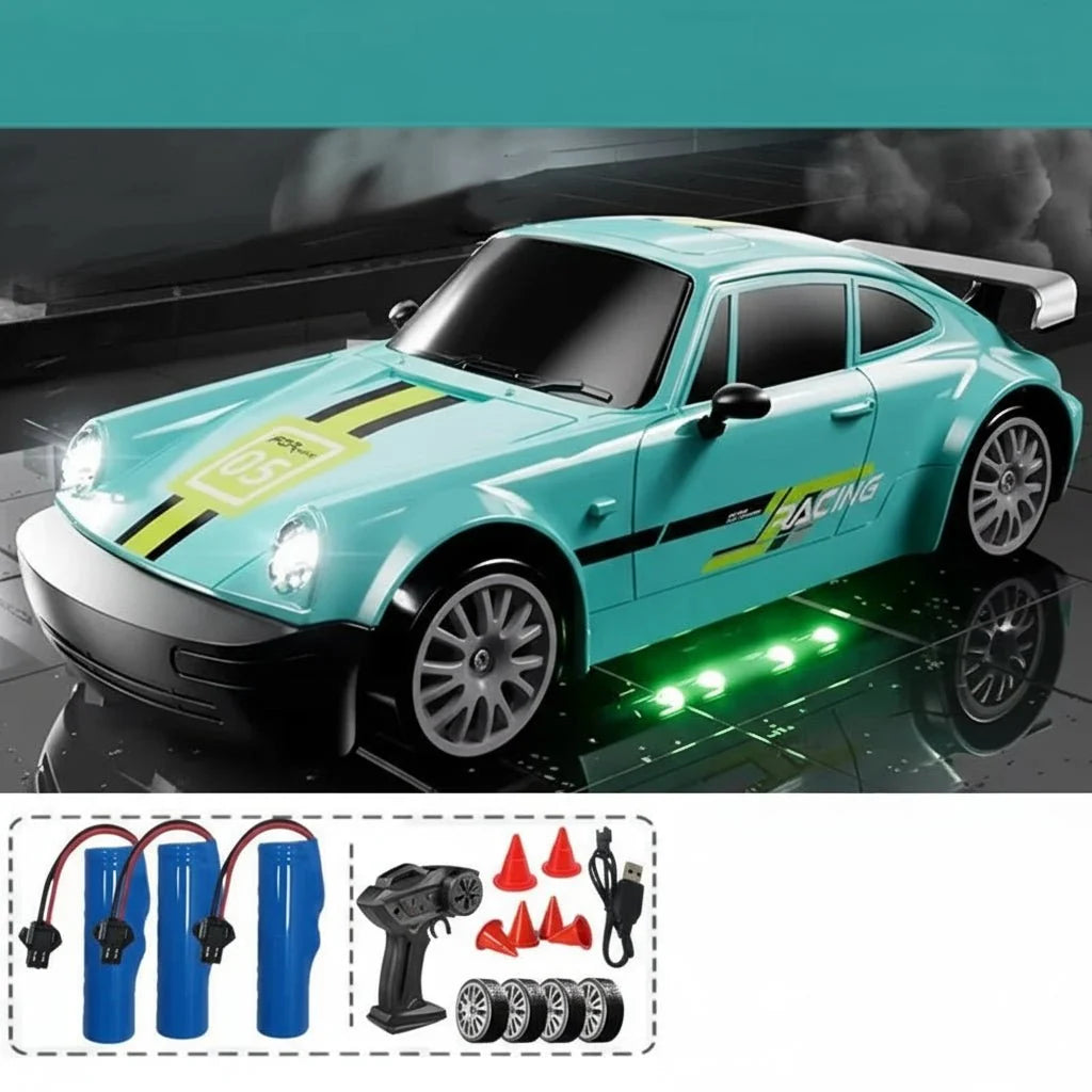 RC Drift Car All-Wheel Drive Dual Tires LED Lights