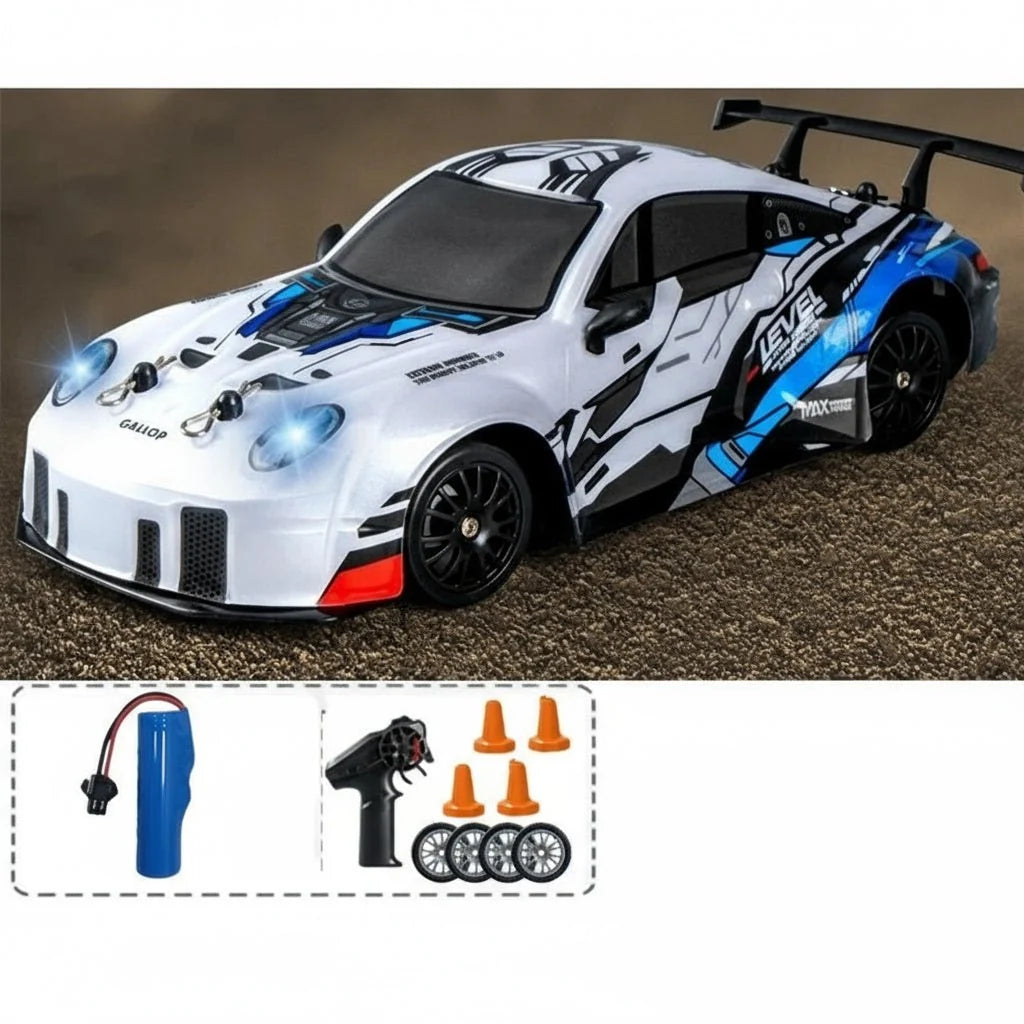 RC Drift Car All-Wheel Drive Dual Tires LED Lights