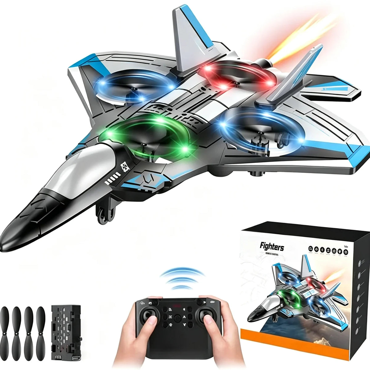 RC Jet 360° Stunts LED Lights Shockproof